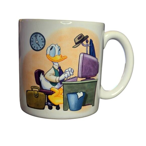 Disney Other - The Disney Store Donald Duck “The Clock Watcher" Office Big Mug Walt Disney